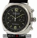 Panerai Radiomir Chronograph Pam 288 Steel On Strap Black Dial