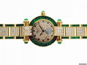 Chopard IMPERIALE BAGUETTE DIAMOND & EMERALD YELLOW GOLDL - RARE