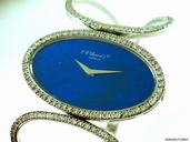 Chopard Ladys Watch with diamonds and Lapis Dial