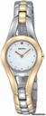 Seiko Two-tone Stainless Steel White Dial Dress Ladies Watch SUJF60