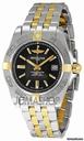 Breitling Galactic Black Dial Two Tone Ladies Watch B71356L2-BA11TT