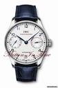 IWC PORTUGUESE 7-DAY POWER RESERVE AUTOMATIC SILVER WITH BLUE