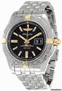 Breitling Galactic 41 Black Dial Stainless Steel Mens Watch B49350L2-BA08SS