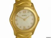 Ebel Classic Wave Lady 18kt Gelbgold Diamond Perlmutt 24mm wie NEU