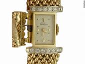 Girard Perregaux Klappuhr 14kt Gelbgold/Wei gold Diamond Handaufzug Vintage 23x14mm