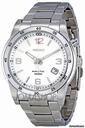 Seiko Silver Dial Stainless Steel Kinetic Mens Watch SKA499