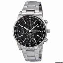 Seiko Black Dial Chronograph Tachymeter Stainless Steel Mens Watch SNDC99