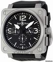 Bell & Ross Black Dial Automatic Chronograph Mens Watch BR0194-BL-ST