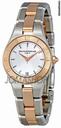 Baume & Mercier and  Linea Rose Gold and Stainless Steel Ladies Watch MOA10015