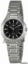 Seiko Black Dial Stainless Steel Quartz Ladies Watch SXDE13