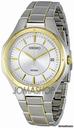 Seiko Silver Dial Two Tone Stainless Steel Mens Watch SGEF62