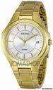 Seiko Silver Dial Gold-tone Stainless Steel Mens Watch SGEF64