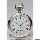 A. Lange & Sohne , DUF,  offene Silber-Beobachtungstaschenuhr
