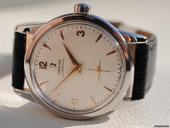 Omega Herrenuhr mit Gewebezifferblatt - Edelstahl Automatic