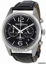 Bell & Ross Vintage Officer Black Dial Chronograph Mens Watch BR126-OFFICER-BL