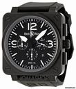 Bell & Ross Aviation Black Dial Chronograph Automatic 46MM Mens Watch BR01-94-CB