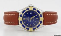 Breitling Lady J Stahl Gold mit Lederband