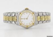Ebel Stahl Gold Damenuhr mit Diamanten