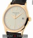 Patek Philippe Calatrava 18k Rose Gold Silver Dial