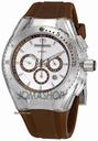 Technomarine Cruise Mirror Chocolate Brown Rubber Strap Chronograph Unisex Watch 110068
