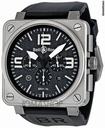 Bell & Ross Aviation Black Carbon Fiber Dial Titanium Mens Watch BR0194-TITANIUM