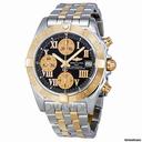 Breitling Galactic Chrono Black Dial Two-tone 18k Gold Mens Watch C13358L2-B899TT
