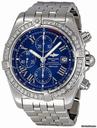Breitling Chronomat Evolution Blue Dial Diamond Bezel Automatic Mens Watch A1335653-C749SS