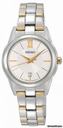 Seiko Silver Dial Two Tone Stainless Steel Ladies Watch SXDC81