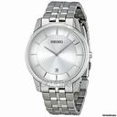 Seiko Silver Dial Stainless Steel Mens Watch SKP379