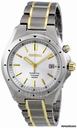 Seiko Kinetic Silver Dial Two-tone Titanium Mens Watch SKA497