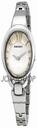 Seiko White Dial Stainless Steel Bangle Ladies Watch SUJE47