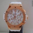 Hublot BiG BANG ROSE GOLD PORTO CERVO WHiTE DiAL & RUBBER