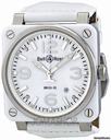 Bell & Ross Aviation Mother of Pearl White Ceramic Mens Watch BR0392-WHT-CER