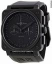 Bell & Ross Aviation Phantom All Black Dial Chronograph Mens Watch BR03-94-PHANTOM