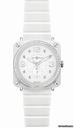 Bell & Ross Aviation White Ceramic Diamond Unisex Watch BRS-WHT-CERT-PHT