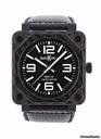 Bell & Ross Aviation Carbon Fiber Black Dial 46 MM Automatic Mens Watch BR-01-92-CARBON-FIBER