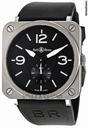 Bell & Ross Black Dial Black Rubber Unisex Watch BRSBLSTSRB