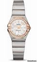 Omega Constellation Quartz 24 mm Polished Steel and Red Gold
