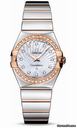 Omega Constellation Quartz 27 mm Polished Steel and Red Gold
