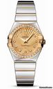 Omega Constellation Quartz 27 mm Polished Steel and Yellow Gold