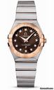 Omega Constellation Quartz 27 mm Brushed Steel and Red Gold