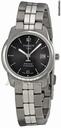 Tissot PR100 Black Dial Titanium Bracelet Ladies Watch T0493104406700