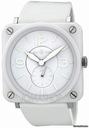 Bell & Ross Aviation White Phantom White Rubber Unisex Watch BRSWHCPHSRB