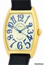 Franck Muller Gent's Medium Size 18K Yellow Gold  Cintree Curvex Sunset Strapwatch