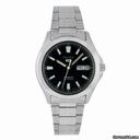 Seiko 5 Black Dial Stainless Steel Mens Watch SNKL07
