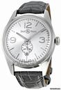 Bell & Ross Vintage Officer Silver Dial Grey Alligator Strap Automatic Mens Watch BR123-OFFICER-SIL