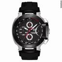 Tissot T Race Chronograph Automatic Black Polyurethane Mens Watch T0484272705700