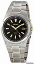 Seiko Black Dial Titanium Mens Watch SKA399