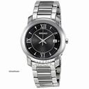 Seiko Dress Black Dial Stainless Steel Mens Watch SGEE95