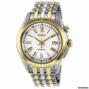 Seiko Kinetic Two-tone White Dial Mens Watch SKA470P1